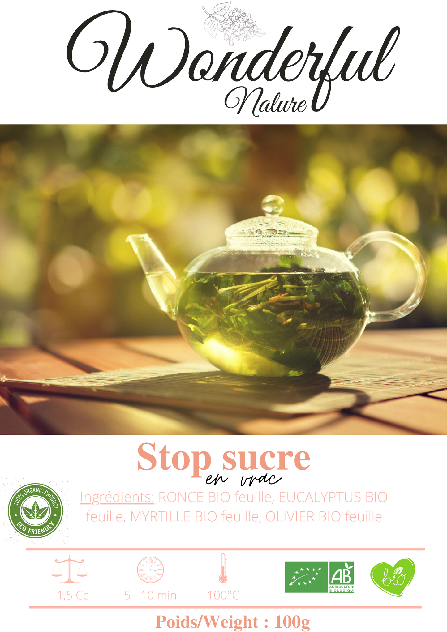 Tisane Stop sucre - Wonderful Nature