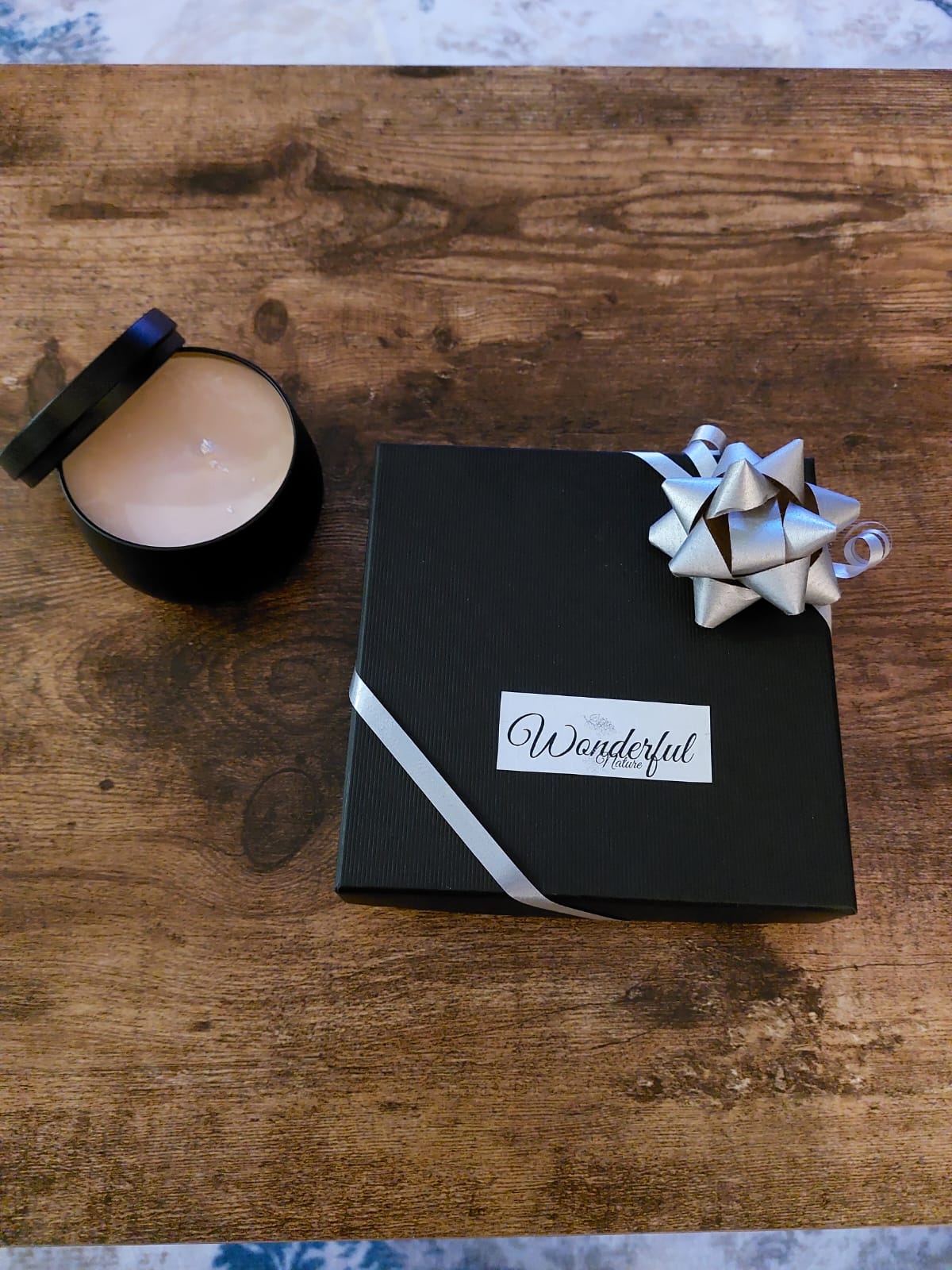 coffret bougie et tisane-thé